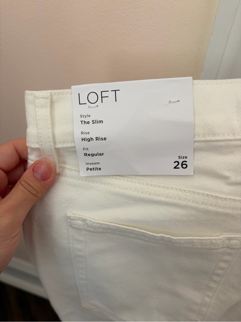 Loft Women’s White High-Rise Jeans - Picture 3 of 3